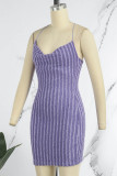 Khaki Sexy Casual Solid Backless Spaghetti Strap Sleeveless Dress Dresses
