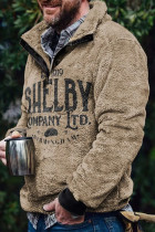 Khaki Men's Men's Vintage Print Sweatshirt