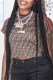 Dark Brown Casual Print Patchwork Letter O Neck T-Shirts