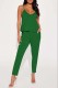 Green Sexy Casual Solid Backless Spaghetti Strap Sleeveless Two Pieces