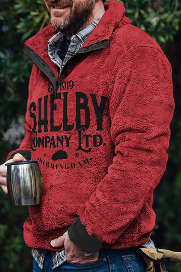 Red Men's Men's Vintage Print Sweatshirt