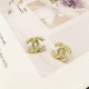 Gold Simplicity Letter Patchwork Earrings