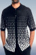 Black Criss Pattern Walking Tops