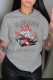 Grey Casual Daily Print Patchwork O Neck T-Shirts