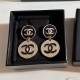 Black Gold Vintage Letter Patchwork Earrings
