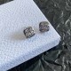 Silver Simplicity Letter Patchwork Earrings