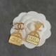Gold Street Letter Patchwork Earrings