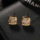 Gold Simplicity Letter Patchwork Earrings