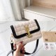 White Simplicity Letter Patchwork Bags
