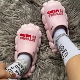 Pink Casual Sportswear Printing Round Comfortable Shoes (With Bag)