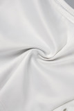White Sexy Street Print Bandage Hollowed Out Patchwork Asymmetrical Spaghetti Strap Tops
