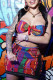 Red Street Print Hollowed Out Patchwork Strapless Sleeveless Two Pieces