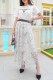 White Casual Print Patchwork Letter O Neck Short Sleeve Two Pieces
