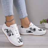 White Casual Sportswear Daily Patchwork Round Comfortable Out Door Sport Running Shoes