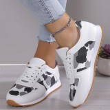 Black Casual Sportswear Daily Patchwork Round Comfortable Out Door Sport Running Shoes