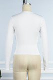 Yellow Sexy Street Daily Print O Neck Mid Waist Tops