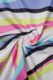Colour Casual Print Basic U Neck Sleeveless Two Pieces