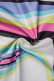 Colour Casual Print Basic U Neck Sleeveless Two Pieces
