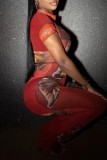 Red Sexy Print Patchwork Half A Turtleneck Skinny Jumpsuits
