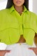 Light Green Casual Solid Patchwork Asymmetrical Shirt Collar Tops
