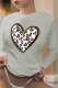 Grey Casual Daily Print Patchwork O Neck Tops