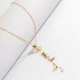 Gold Casual Patchwork Pearl Necklaces