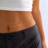 Gold Casual Simplicity Patchwork Chains Waist Chain