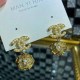 Gold Sweet Letter Pearl Earrings