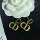 Gold Simplicity Letter Patchwork Earrings