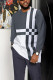 Dark Gray Men's Casual Color Blocking Long Sleeve Walking Suit-019