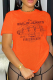 Orange Street Vintage Print Patchwork O Neck T-Shirts