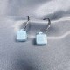 Baby Blue Street Simplicity Geometric Patchwork Earrings