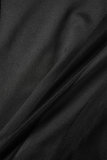 Black Sexy Patchwork The stars See-through O Neck Long Sleeve Two Pieces