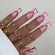 Pink Casual Daily Simplicity Print Patchwork Basic Nail Paste