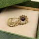 Gold Street Vintage Letter Asymmetrical Earrings