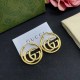 Gold Vintage Letter Patchwork Earrings