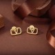 Gold Simplicity Letter Patchwork Earrings
