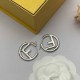 White Gold Street Letter Patchwork Earrings