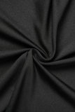 Black Sexy Print Basic O Neck Sleeveless Dress Dresses