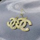Gold Street Letter Rhinestone Earrings
