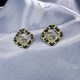 Black Simplicity Letter Patchwork Earrings
