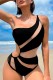 Black Sexy Solid Hollowed Out Patchwork See-through Backless Swimwears (With Paddings)