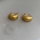 Gold Vintage Letter Patchwork Earrings