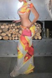 Colour Casual Print Basic Half A Turtleneck Short Sleeve Two Pieces