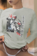 Grey Casual Daily Print Patchwork O Neck T-Shirts