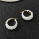 White Street Simplicity Geometric Patchwork Earrings