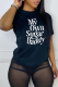 Black Casual Daily Print Patchwork Letter O Neck T-Shirts