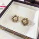 Gold Elegant Letter Rhinestone Earrings