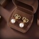 Gold Simplicity Letter Patchwork Earrings
