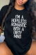 Black Casual Daily Print Patchwork Letter O Neck T-Shirts